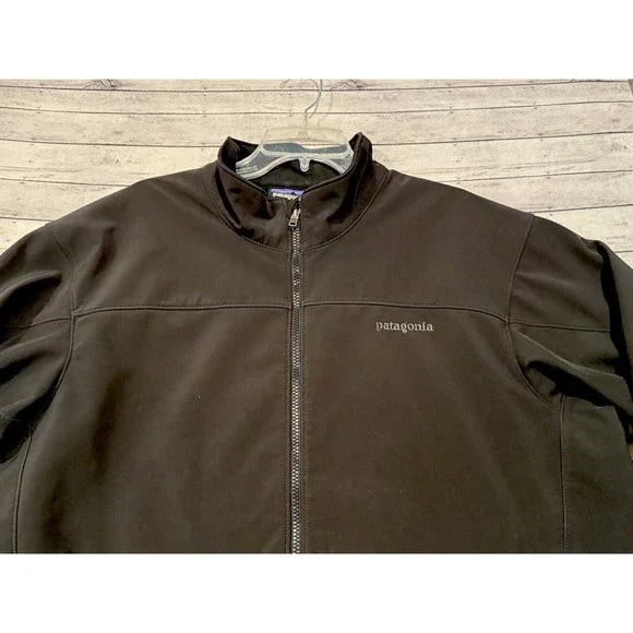PATAGONIA Mens Softshell Jacket Sz 2XL XXL Full Zip Pocket Windbreaker Polartec